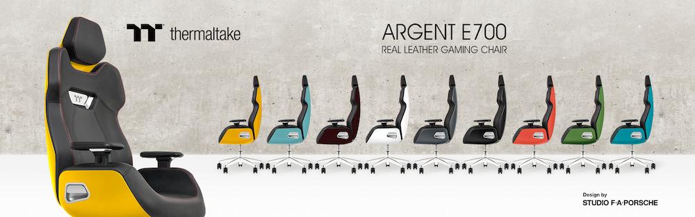 Thermaltake New-colored ARGENT E700 Real Leather Gaming Chair